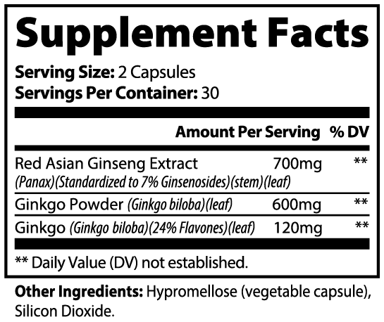 Ginkgo Biloba + Ginseng Capsules | Truckers